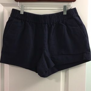 Like new, navy blue J Crew elastic waist shorts